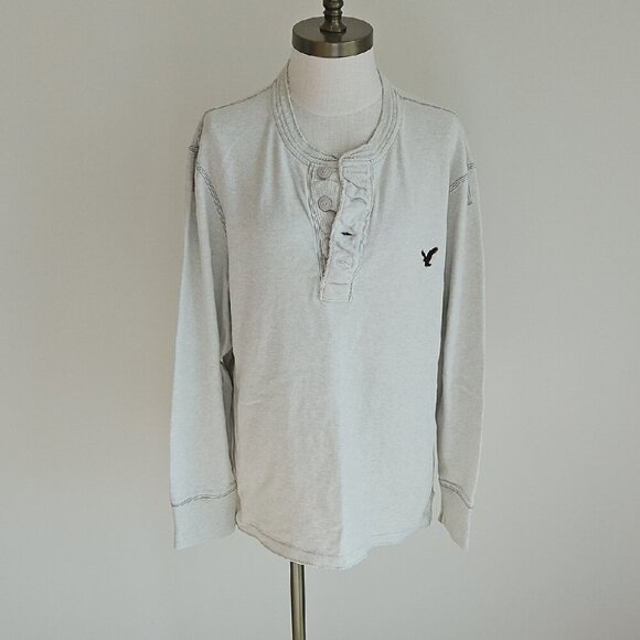 American Eagle Outfitters Other - American Eagle Gray Long Sleeve Henley Shirt